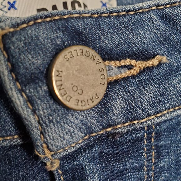 Paige Size 29 Shorts Jimmie Jimmie Denim Stretch Denim Jean 3" Medium Wash - Picture 11 of 11
